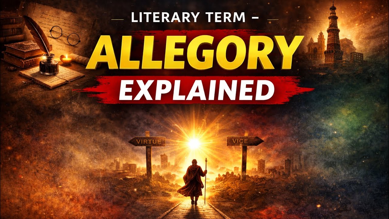 Allegory Explained for CUET PG English 2026 | Literary Terms | complete concept explanation