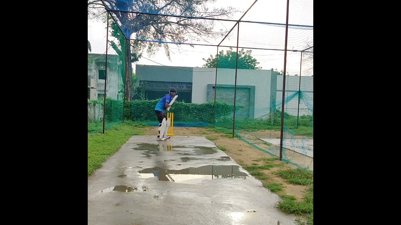 Batting on 👉Wet pitch - wet ball #shorts
