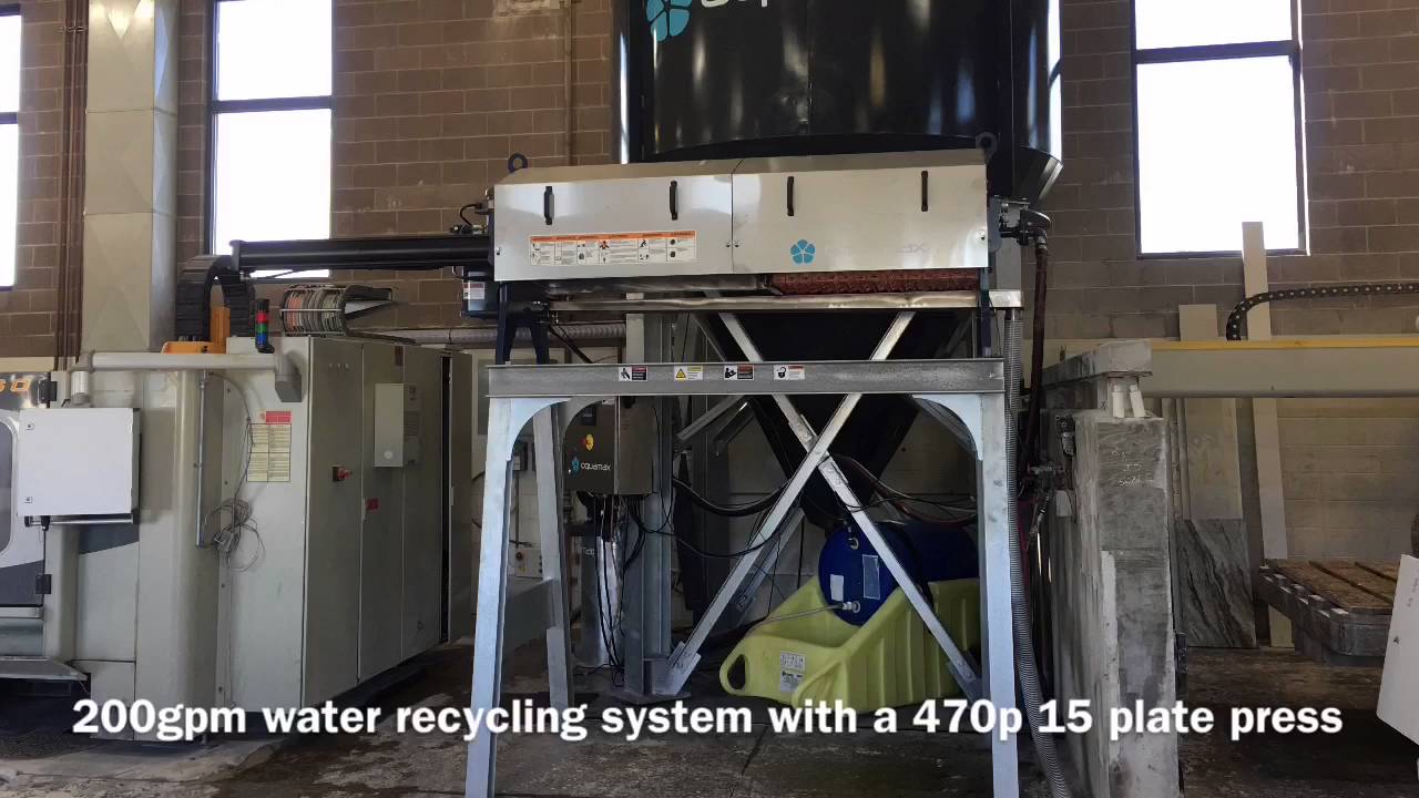 Granite / stone fabrication water recycling system