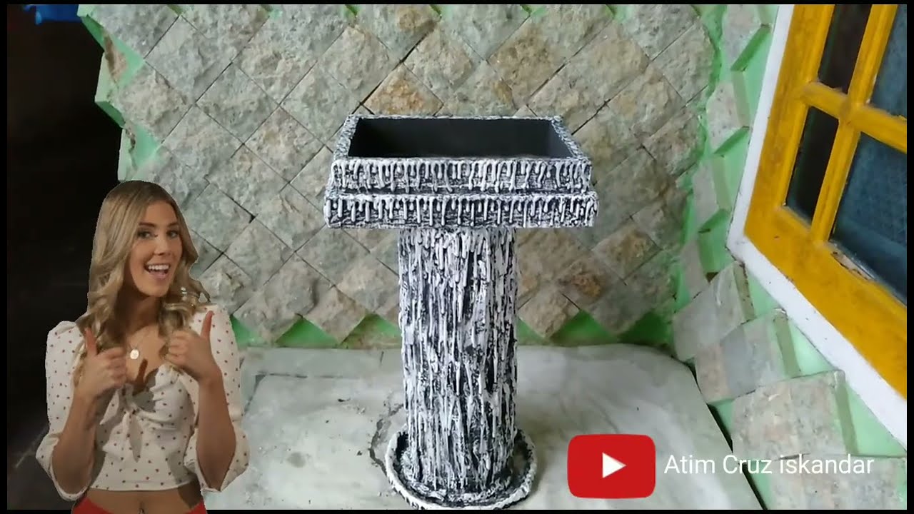 PILAR POT BONSAI BAHAN KALENG DAN SEMEN