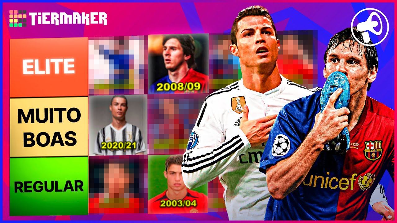 TIER-LIST: Elencando as MELHORES TEMPORADAS de Messi e CR7! 👽🤖