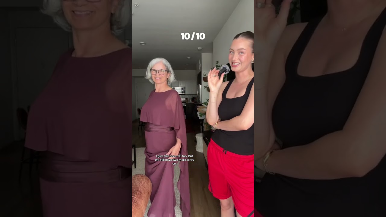 Trying on Mother of the Bride dresses with my mom! Which one should she wear for my wedding?! 🤭