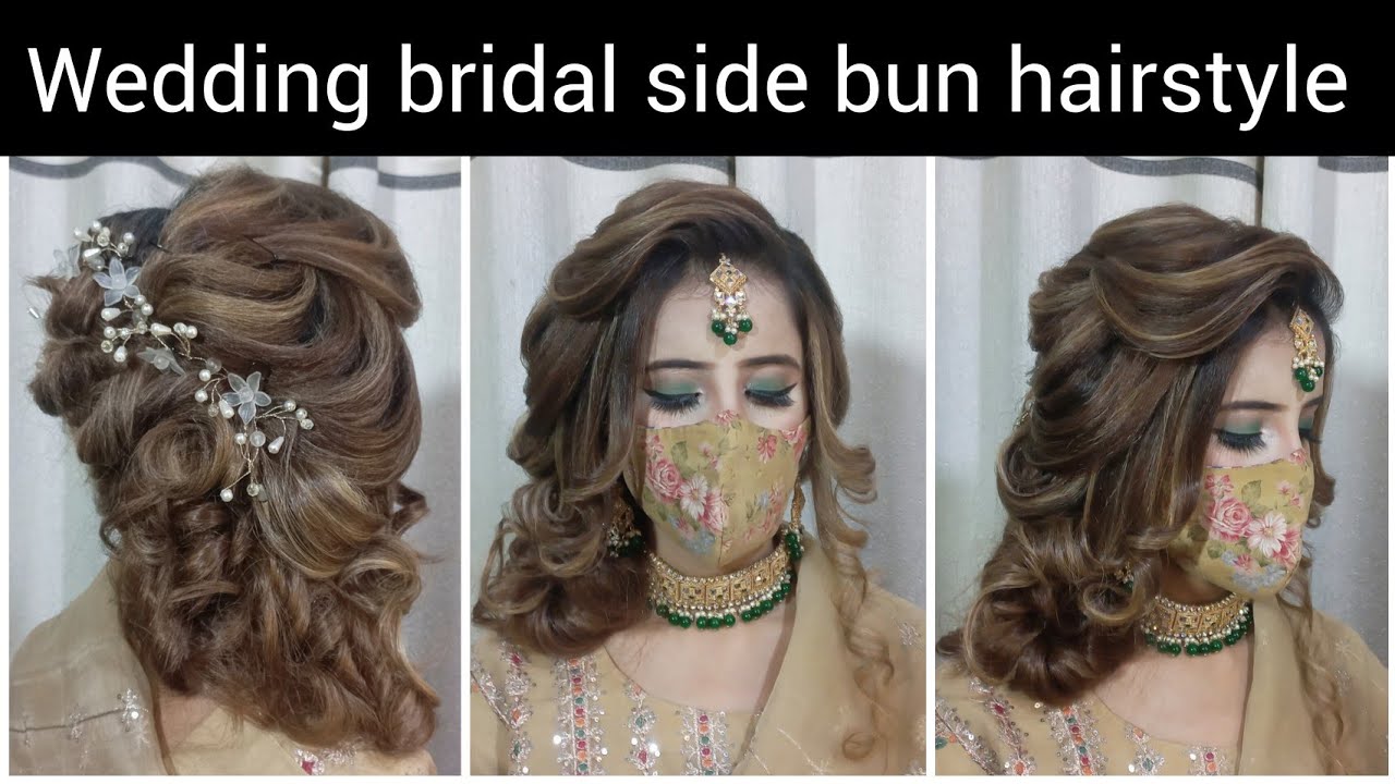 Bridal hairstyle simple and easy | messy bun hairstyle for short hair | kashees bridal hairstyle |