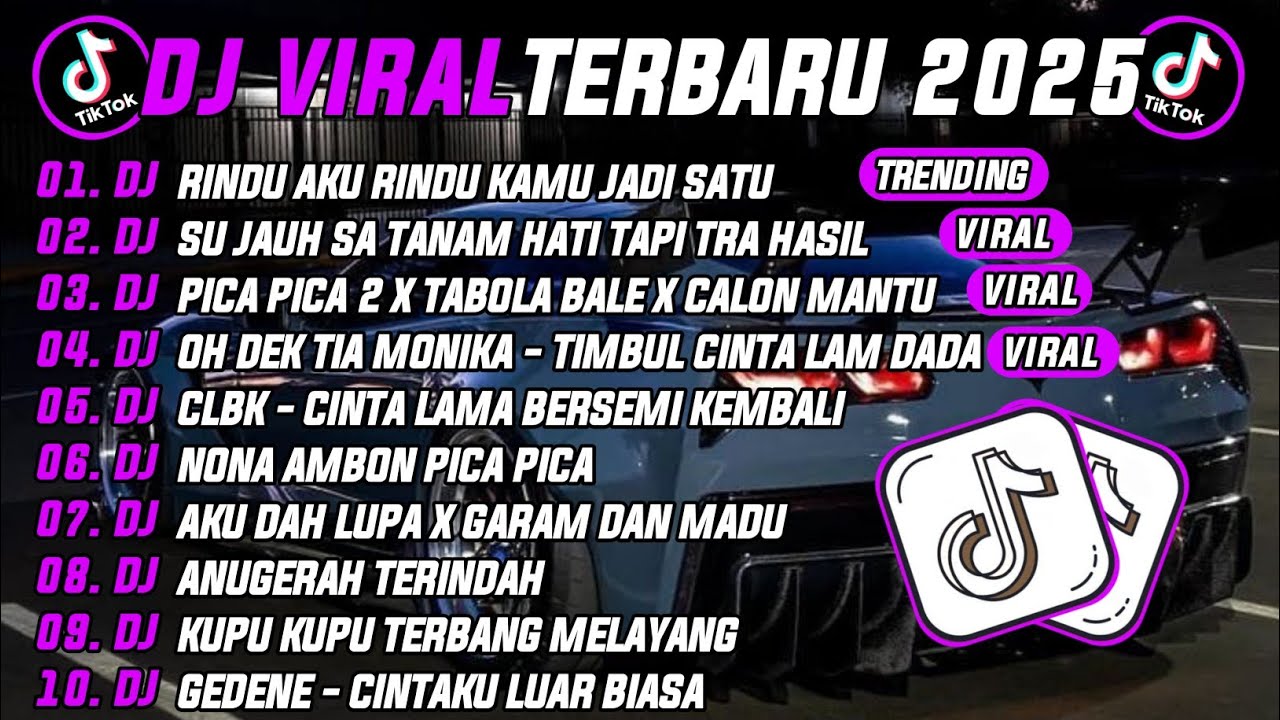 DJ TIKTOK TERBARU 2025 | DJ RINDU AKU RINDU KAMU JADI SATU 🎵DJ SU JAUH SA TANAM HATI TAPI TRA HASIL🔥