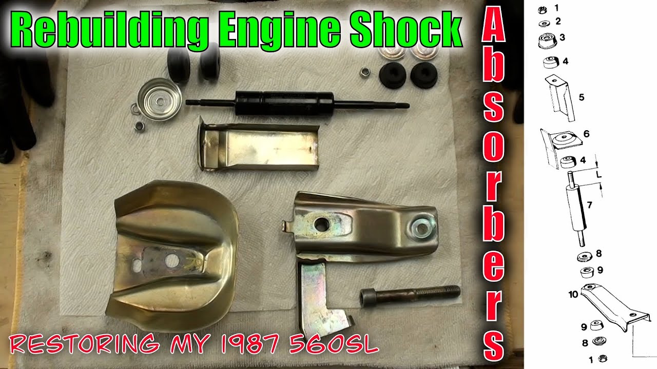560SL - Rebuilding The Engine Shock Absorbers