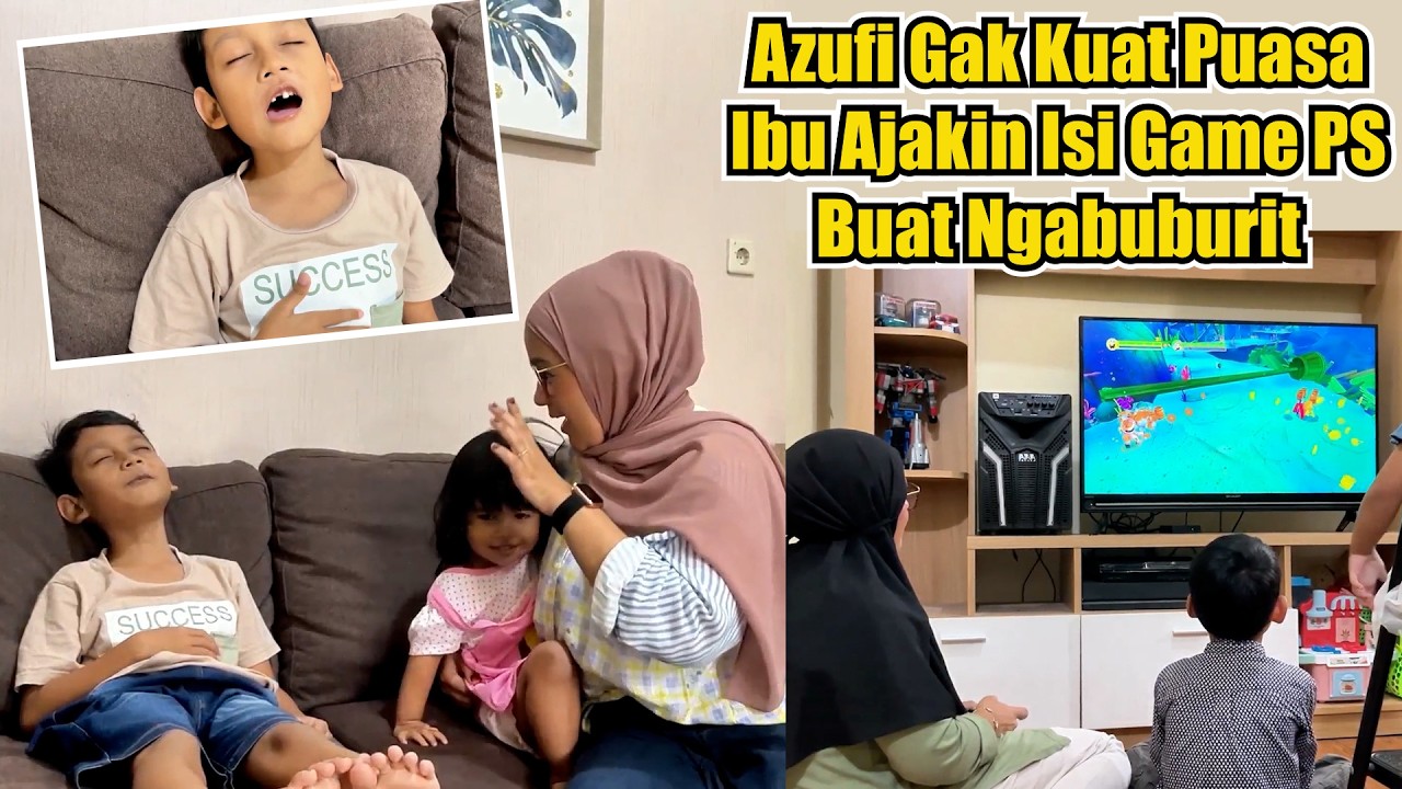Azufi Puasanya Banyak Drama Jadi Ibu Ajak Isi Game PS Buat Ngabuburit