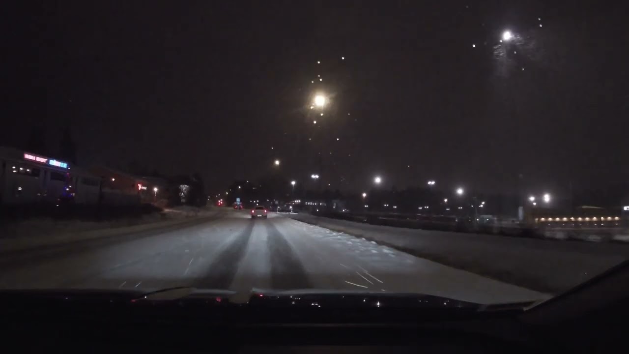 Snow driving on New Years Day