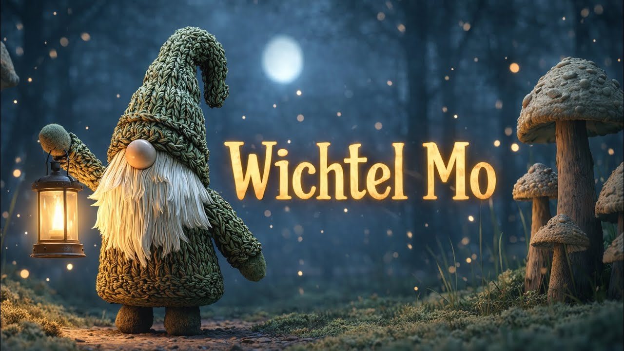 Sanfte Einschlafmusik für Babys & Kinder 🌙 Wichtel Mo im Zauberwald | 60 Min Gute Nacht Lied