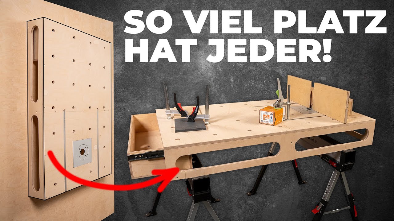 Werkbank für JEDEN: Tragbar, stark & mit integrierter Oberfräse!