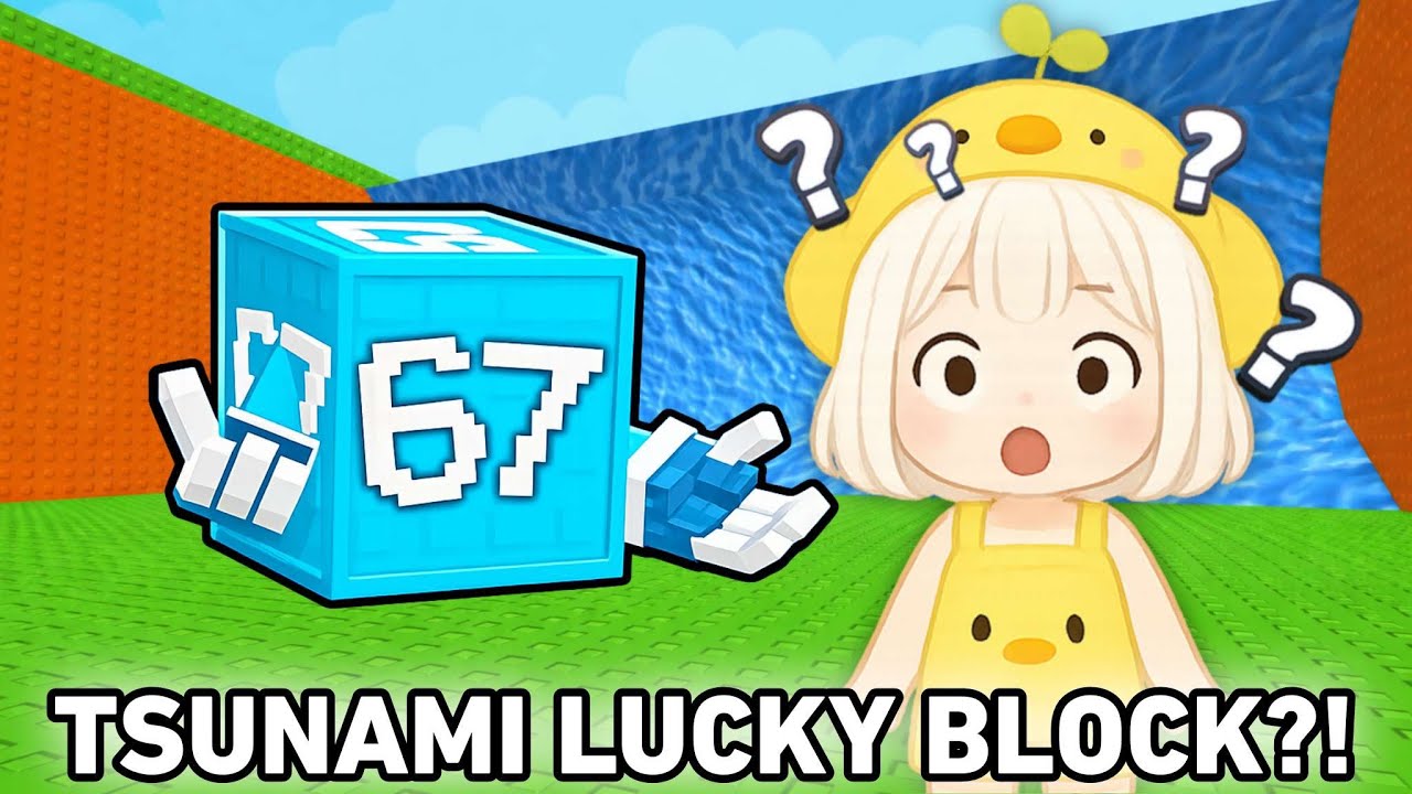NINA NEKAT TERBAWA TSUNAMI DEMI LUCKY BLOCK??! 😱 | Roblox Indonesia