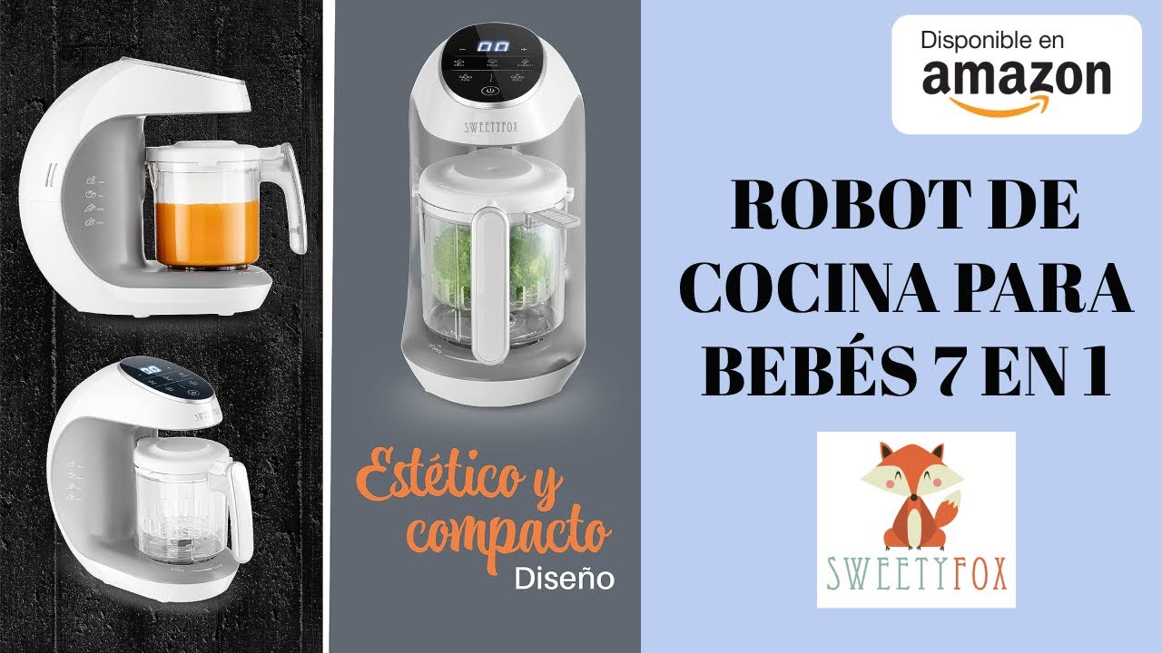 Robot de cocina Multifunci&oacute;n 7 en 1 para Beb&eacute;s - Al vapor, Procesador de Alimentos, Recalienta