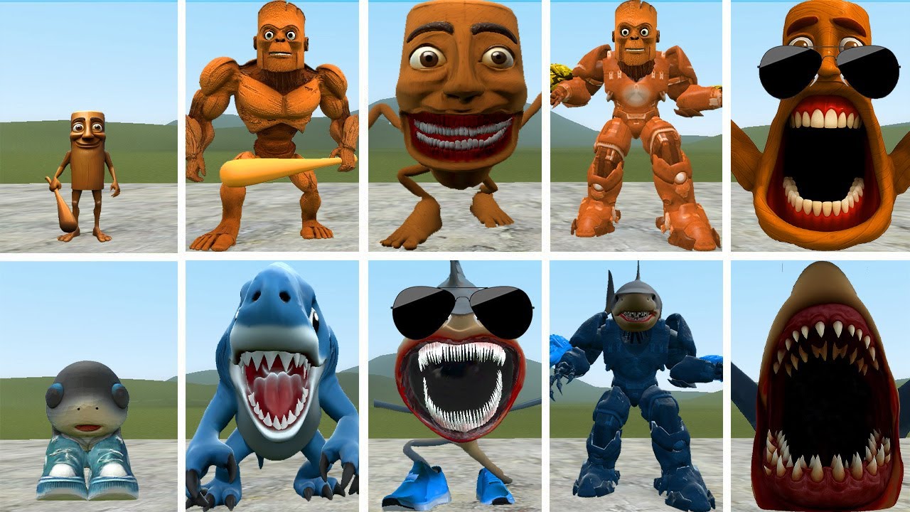??? NEW EVOLUTIONARY FORMS OF KING TUNGTUNG SAHUR VS KING TRALALERO TRALALA IN GMOD!