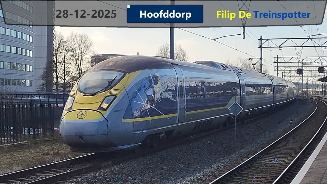 Treinen op station Hoofddorp - 28 december 2025