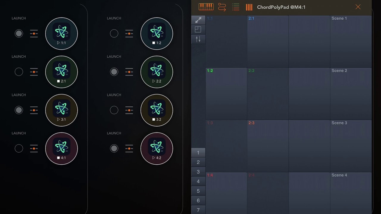 Using ChordPolyPad as a clip launcher for Atom 2.0