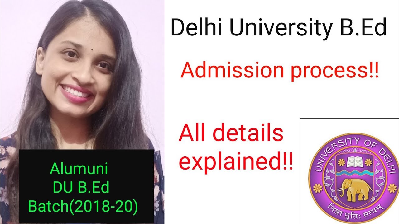 DU B.Ed. Admission process| All details explained|