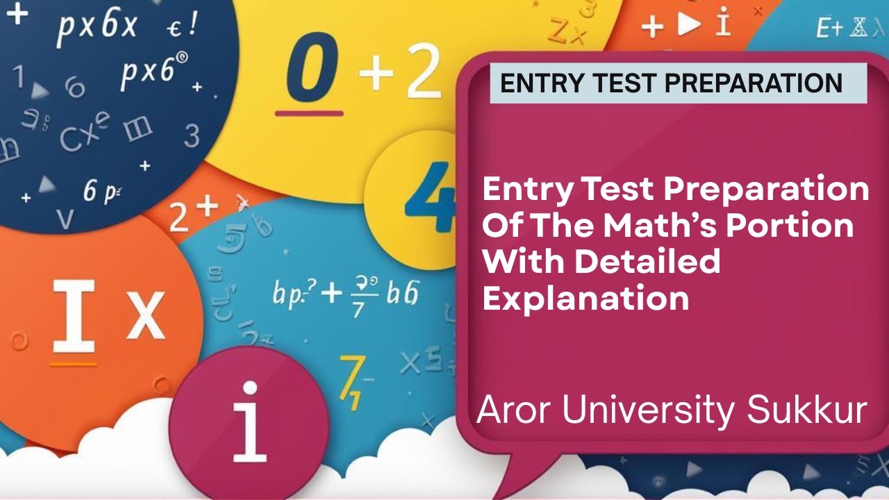 Lecture (01) Entry Test Preparation For Aror University Sukkur || With Detailed Explanation || Set