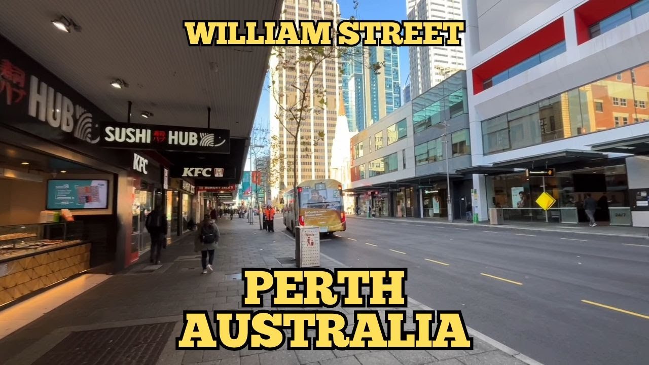 Exploring Perth Australia: City Walking Tour Along William Street August 2023