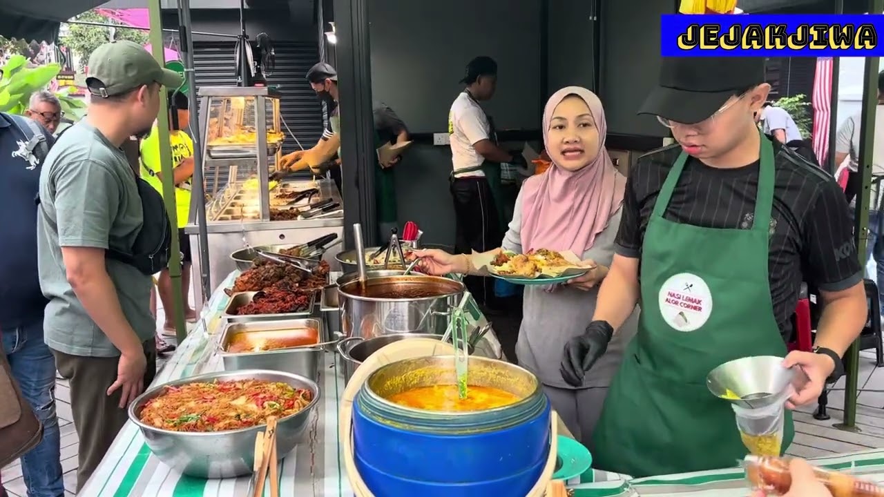 Nasi Lemak Alor Corner | Rekomendasi Dan Viral Makanan Di Kualalumpur | Kawasan Bukit Bintang 🇲🇾