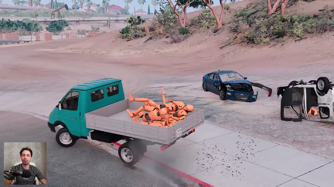 (Məhəllə) Qazelin və Qəzalar Elantra Opel Qırğın Sürüş  | BeamNG.Driver | Maşın #malikbedelov