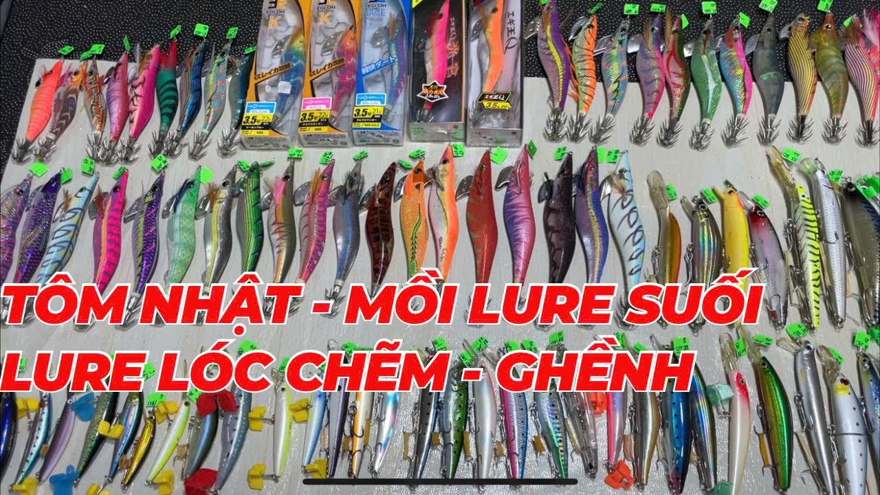 Mồi Câu Nhật Bản : Tôm Nhật, Mồi Lure Suối, Lure Lóc Chẽm, Ghềnh - Video 1229