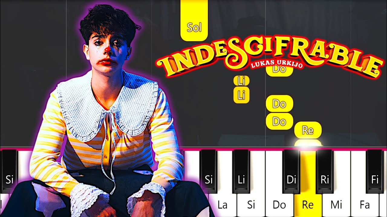 Lukas Urkijo - Indescifrable  PIANO TUTORIAL  | FÁCIL / EASY