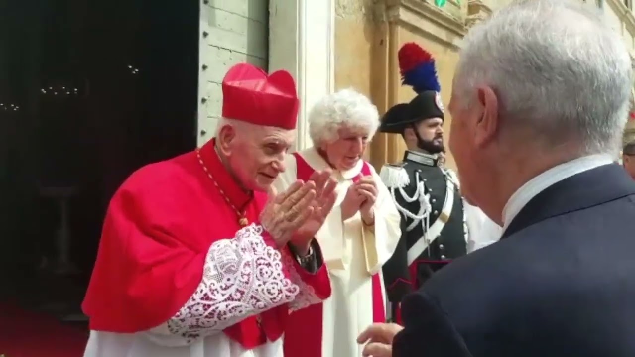 l cardinale Ernest Simoni in visita a Moltedo