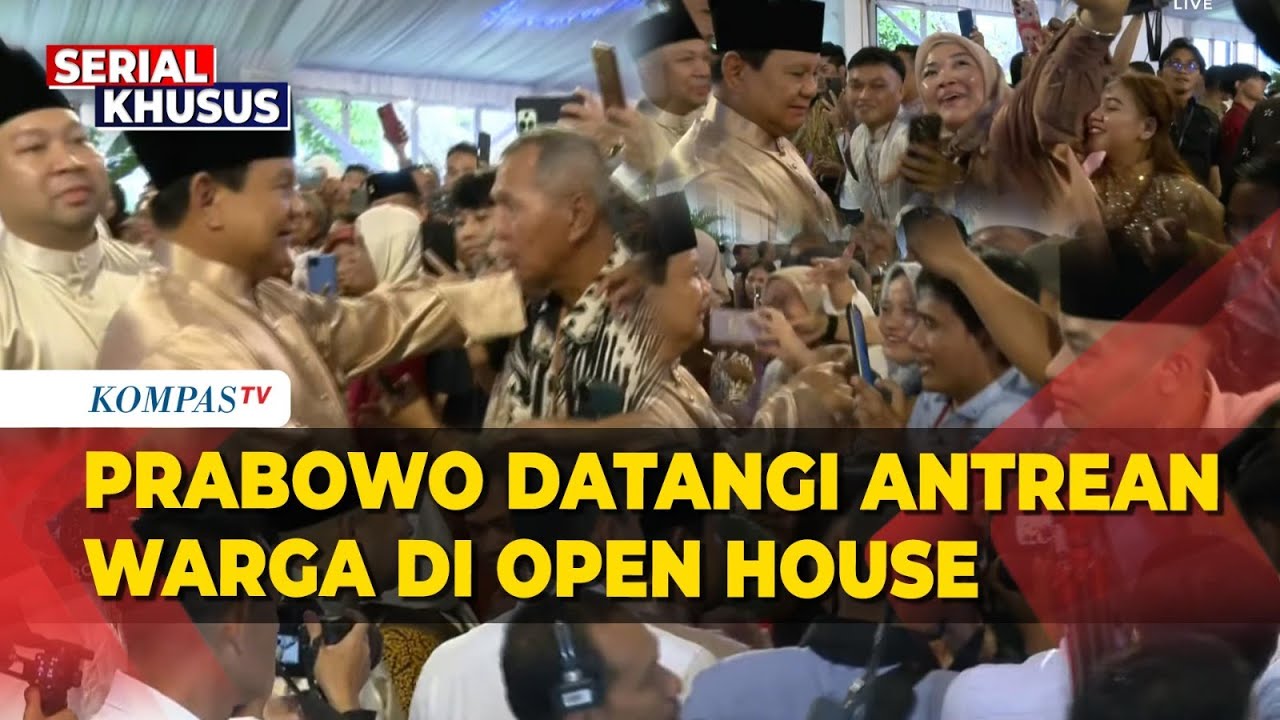 Momen Prabowo Datangi Antrean Warga di Open House Istana, hingga Diajak Selfie |IDULFITRI 2025