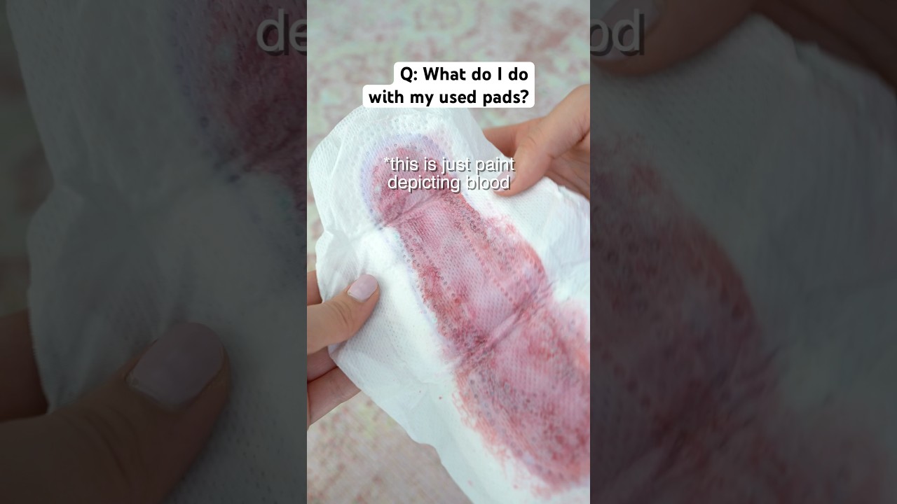 What to do with pads after use/How and where to dispose your pads #periodcare #periods #shorts