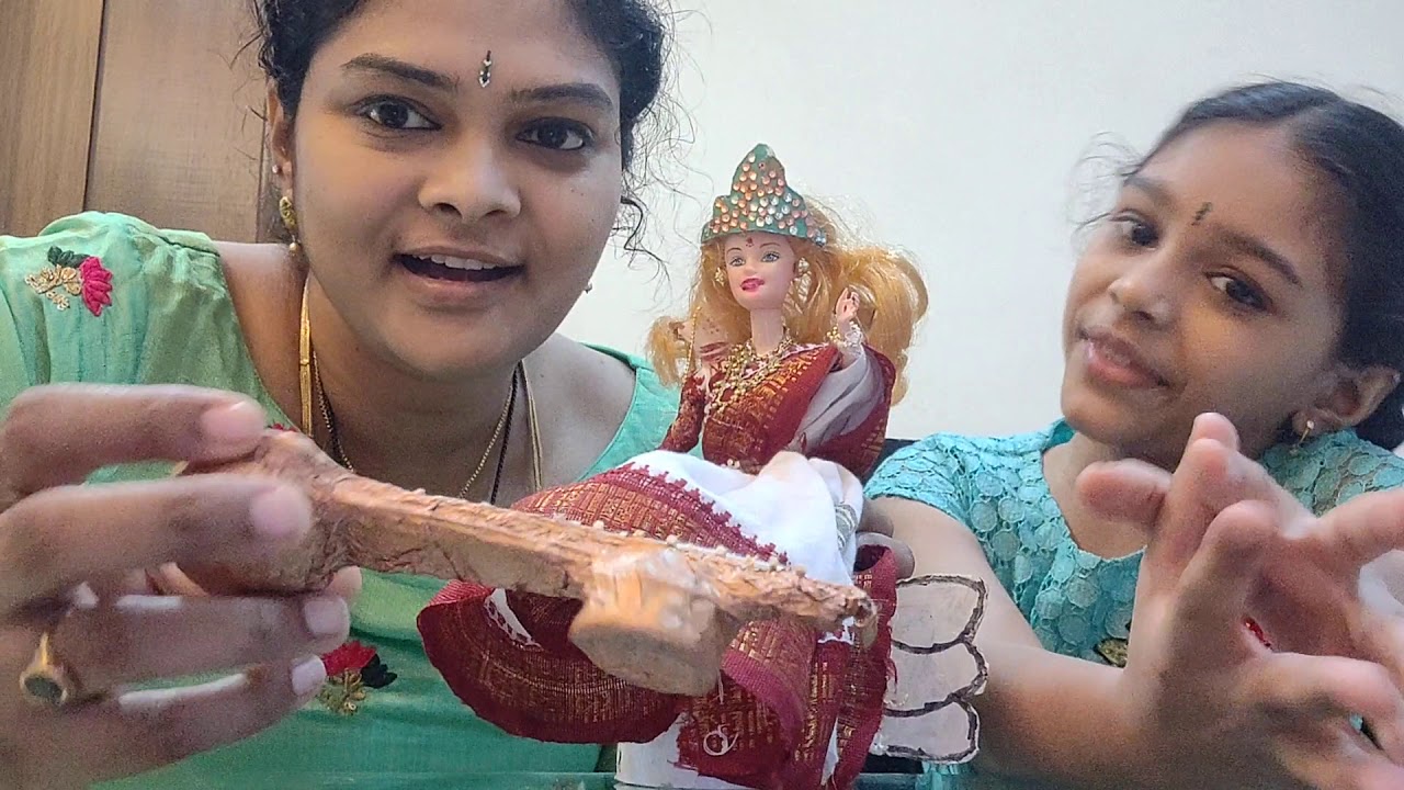Old barbie doll into a new saraswati devi