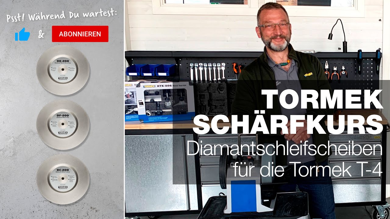 Diamantschleifscheiben für die Tormek T-4 | Teil 12 | Tormeks Live-Schärfkurs
