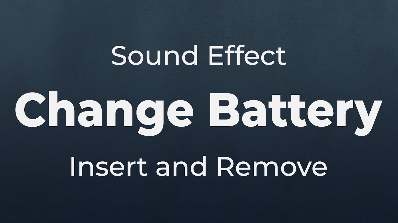 Battery Insert and Remove in a Camera Body Sound Effect | SFX Free for Non-Profit Projects