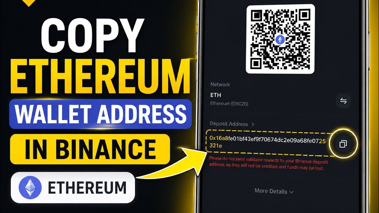 How To Copy Ethereum Wallet Address in Binance App || Eth wallet address copy 