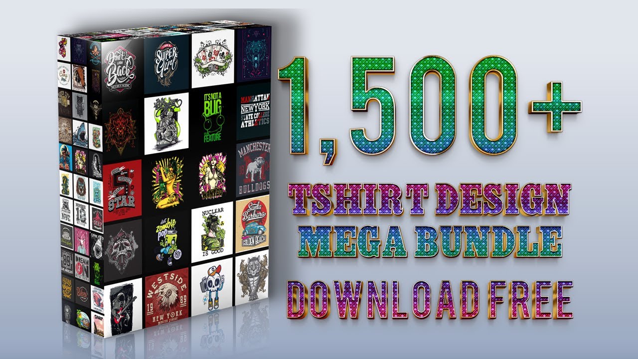 Download Free  1500 Tshirt Designs Mega Bundle