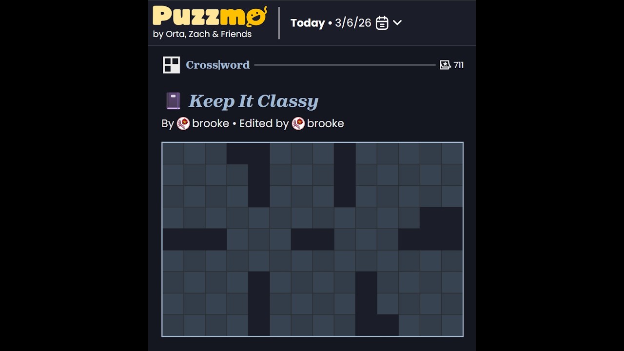 Puzzmo Crossword 06/03/2026