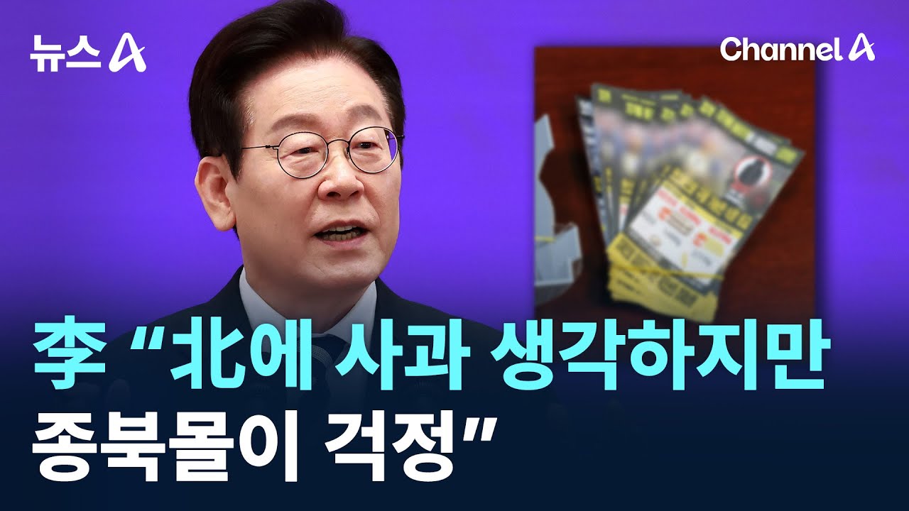 李, 대북전단 논란에 &ldquo;北에 사과 생각하지만&hellip;종북몰이 걱정&rdquo; / 채널A / 뉴스A