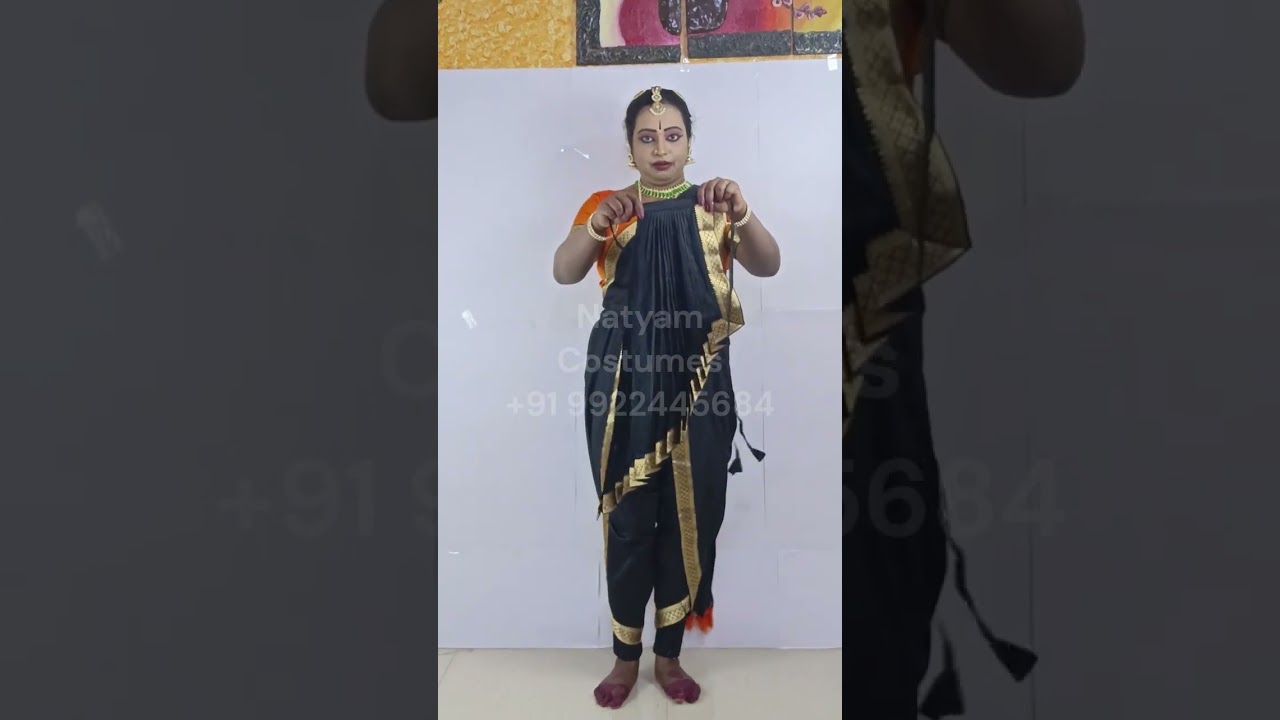 How to wear Bharatanatyam Costume - Dhoti Pattern -Call-9922445684