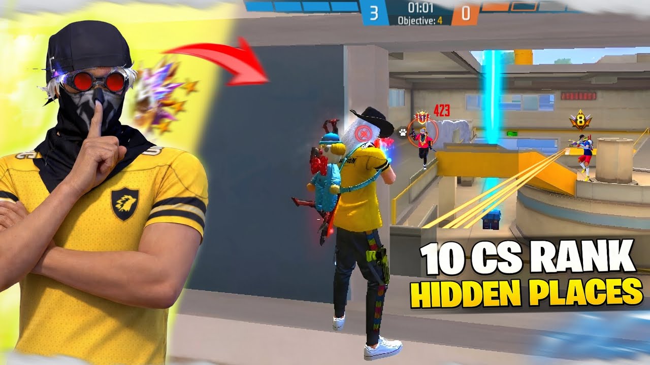 CS RANK HIDDEN PLACE IN SOLARA MAP 😱 || SOLARA MAP CS RANK TIPS AND TRICKS 🎯 || FF CS RANK HIDDEN