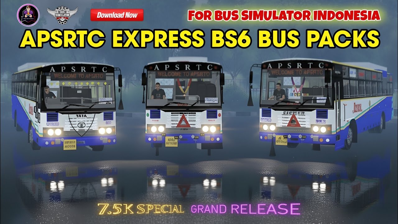 Grand release| APSRTC Express bs6 normal & modified bus mod packs for bus simulator Indonesia