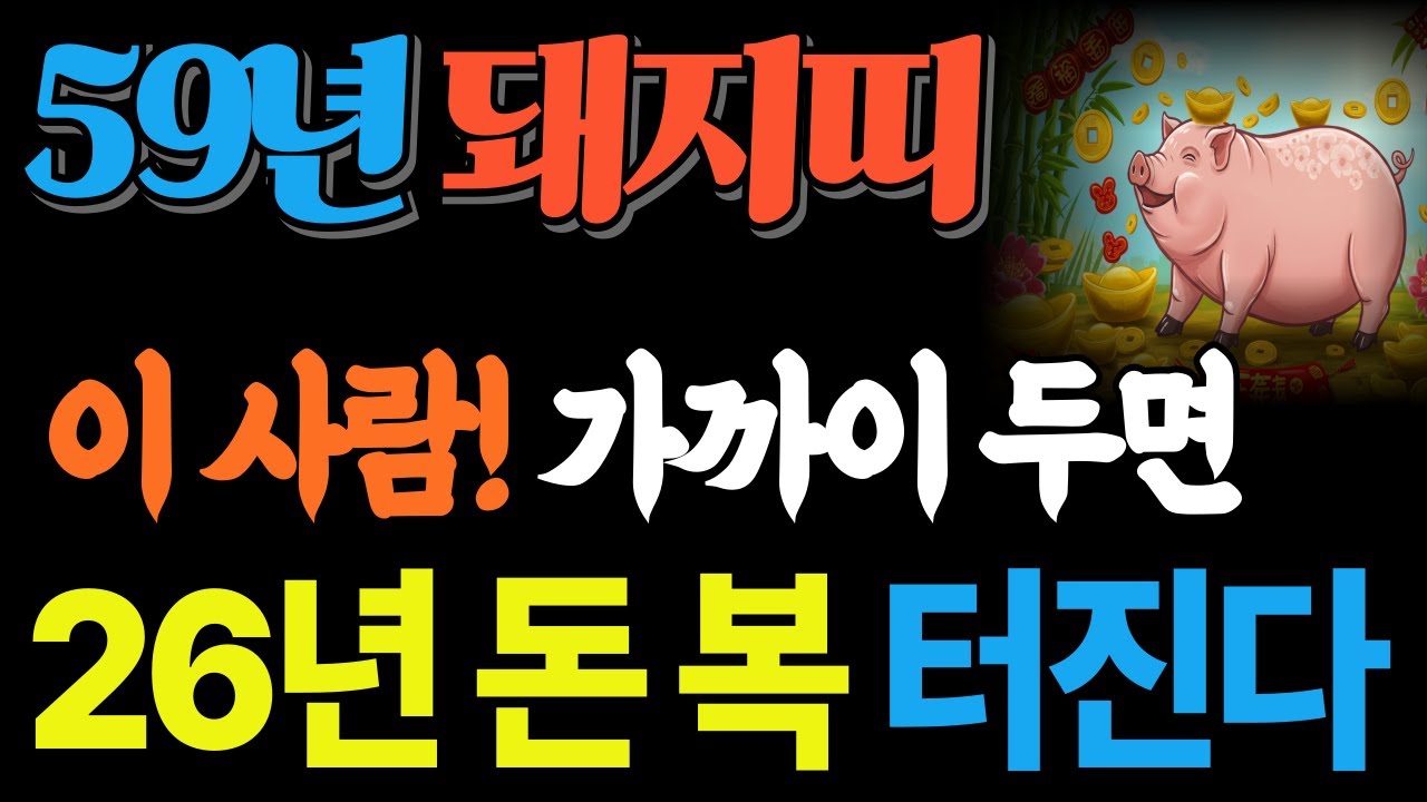 26년 병오년ㅣ59년생 돼지띠 운세ㅣ참아 온 인생이 보상으로 돌아오는 전환점ㅣ늦게 피는 복이 현실이 되는 해. #사주명리학 #지혜 #재물운상승 #부자의삶 #귀인운복운 #오디오북