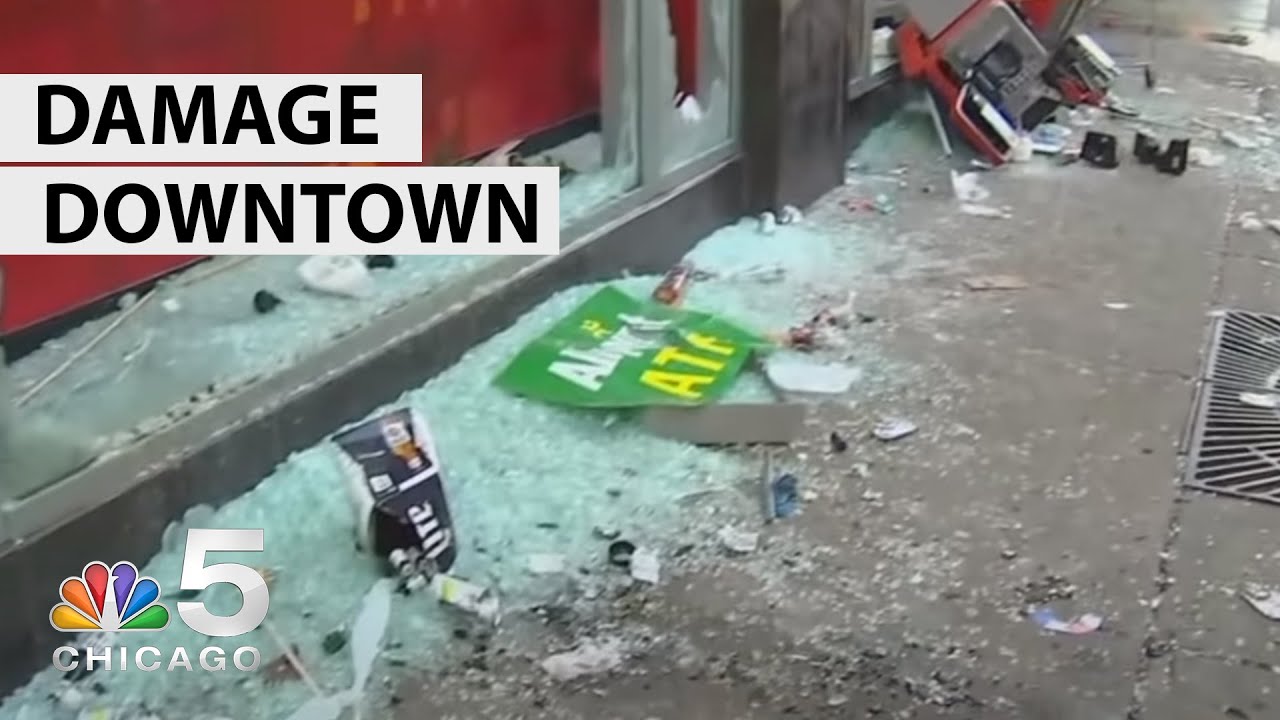 Night of Looting, Destruction in Chicago Leaves Behind Extensive Damage Downtown