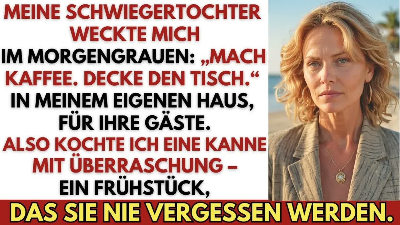 Meine Schwiegertochter weckte mich noch vor Sonnenaufgang und sagte：«Mach Kaffee und deck den Ti