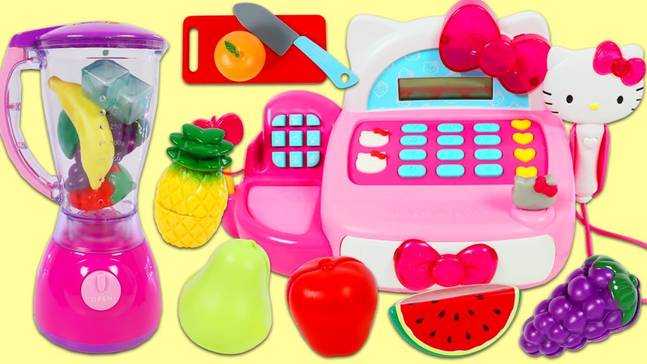Making Pretend Smoothies with Toy Blender!