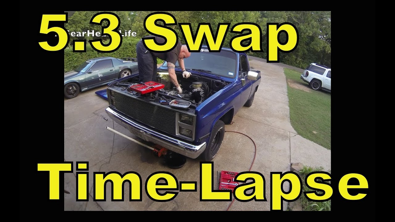 LSx 5.3 Swap Time Lapse - '87 Chevy Truck C10 R10 LS1