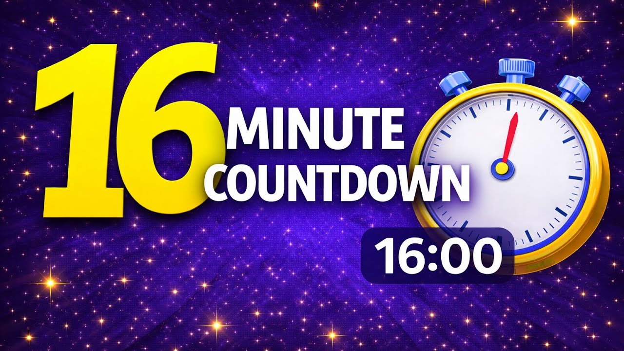 16 Minute Timer | Classroom Countdown Timer