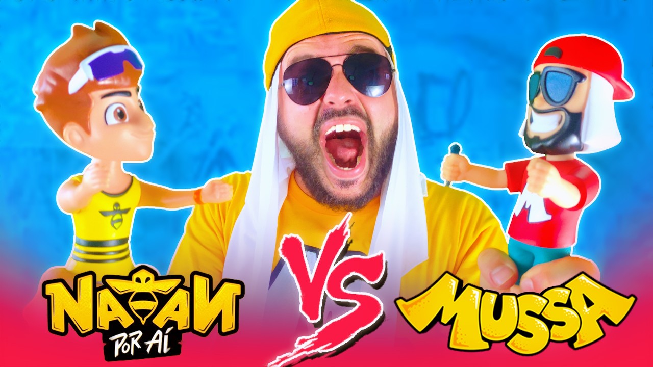 REGRAVEI a BATALHA DE YOUTUBERS NATAN POR AÍ vs MUSSA em versão BONECOS