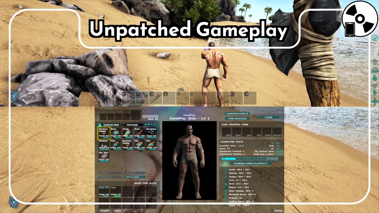 ARK: Survival Evolved PS4 Offline Unpatched Gameplay