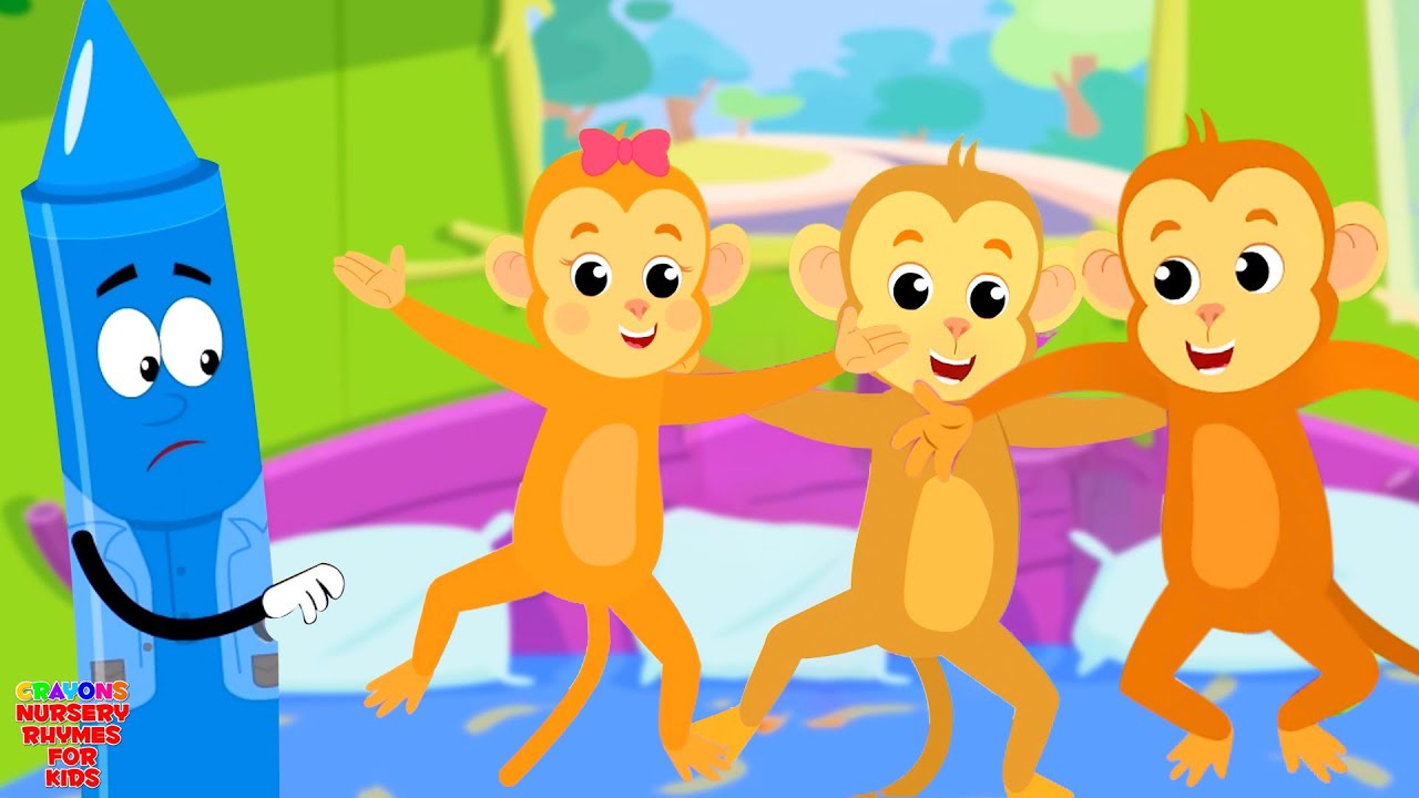 Counting song Five Little Monkeys Nursery Rhyme for Toddlers