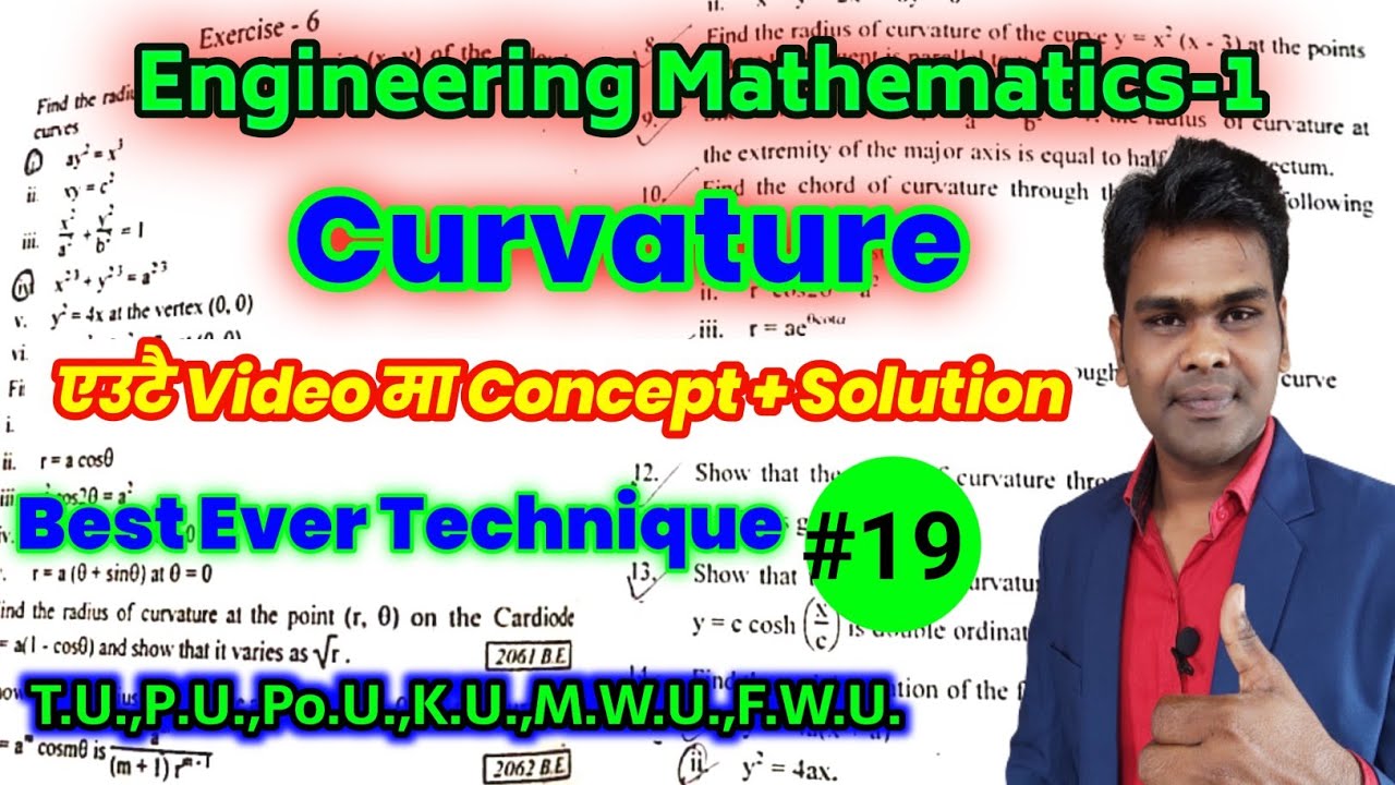 Lec-19 Curvature | Engineering Mathematics-1| Full Concept Excellent Problem Solved