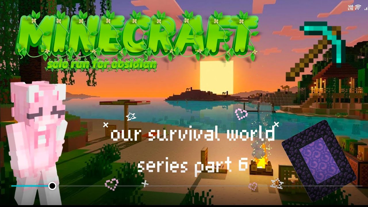 On a mission for obsidian but got distracted... Our survival world part 5 |kittysillysquad