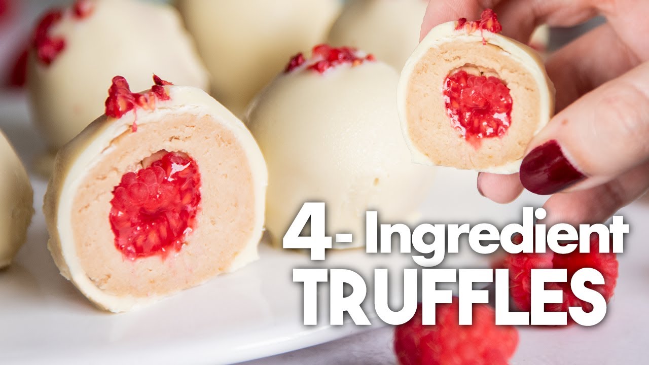 Трюфели из чизкейка из 4 ингредиентов 🍓 | Десерты без выпечки | Простые и быстрые трюфели